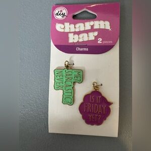 🛍️Any 5 items for $15 🛍️ charm bar me sarcastic never and is it Friday yet charm